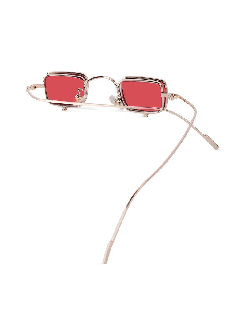 Woggles Red Pappy Optivex Red Rectangle Sunglasses