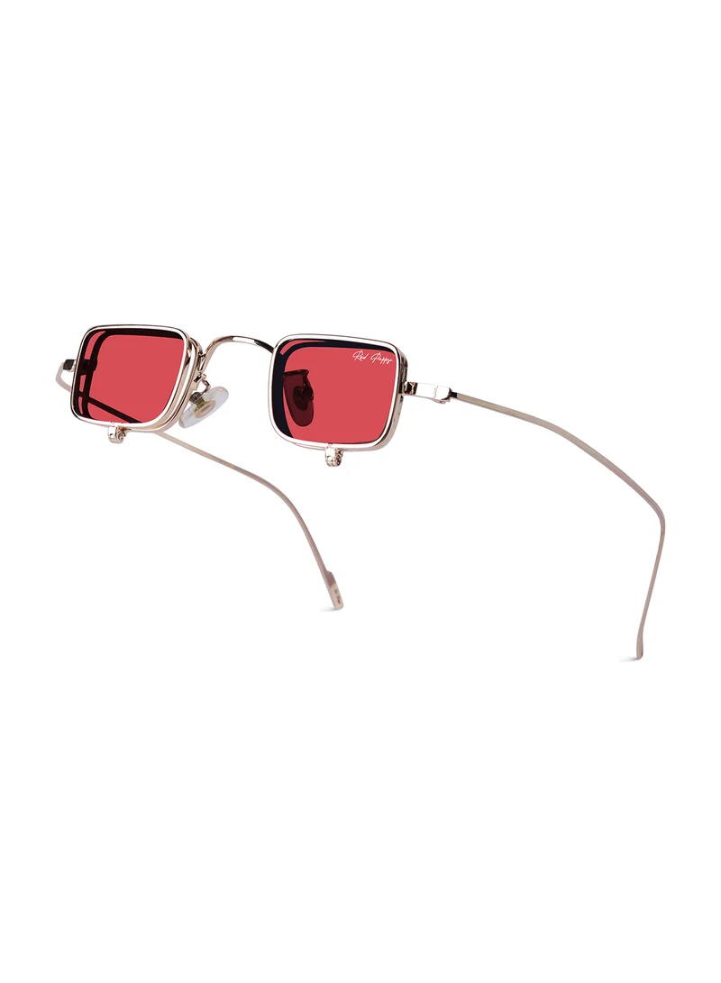 Woggles Red Pappy Optivex Red Rectangle Sunglasses