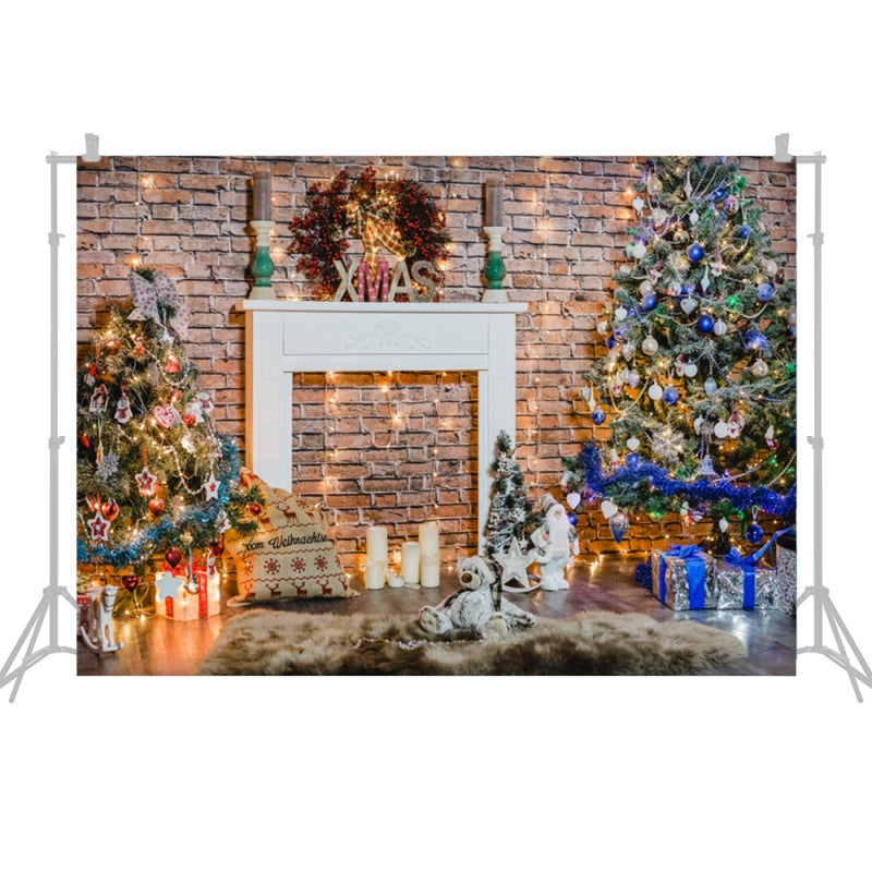 Christmas Photography Backdrop: 7 X 5ft Lightweight Polyester Fiber - Non-Reflective High-Resolution Christmas Backdrop for Home Studio, Kids, Family Parties & Festivals - Image 1