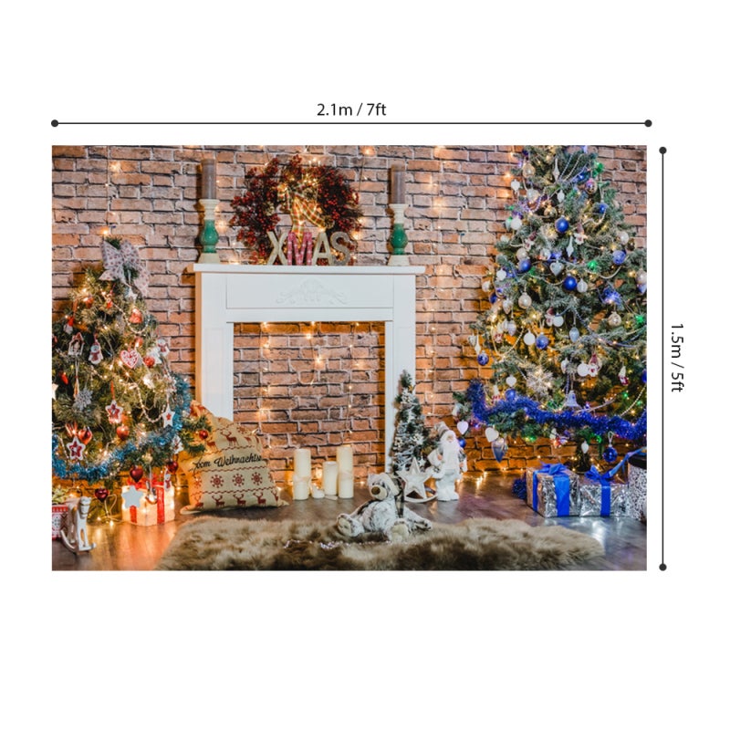 Christmas Photography Backdrop: 7 X 5ft Lightweight Polyester Fiber - Non-Reflective High-Resolution Christmas Backdrop for Home Studio, Kids, Family Parties & Festivals - Image 3