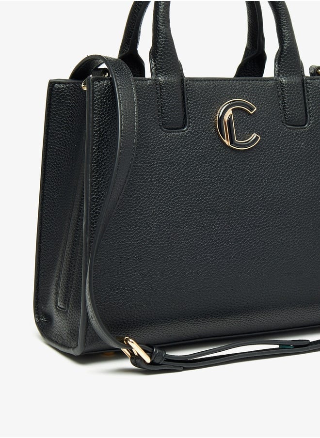 Le Confort Women Textured Tote Bag with Zip Closure and Handles  - Image 2