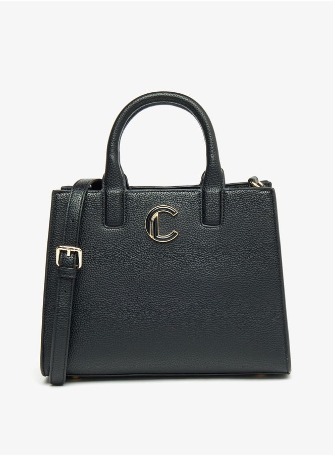 Le Confort Women Textured Tote Bag with Zip Closure and Handles  - Image 1