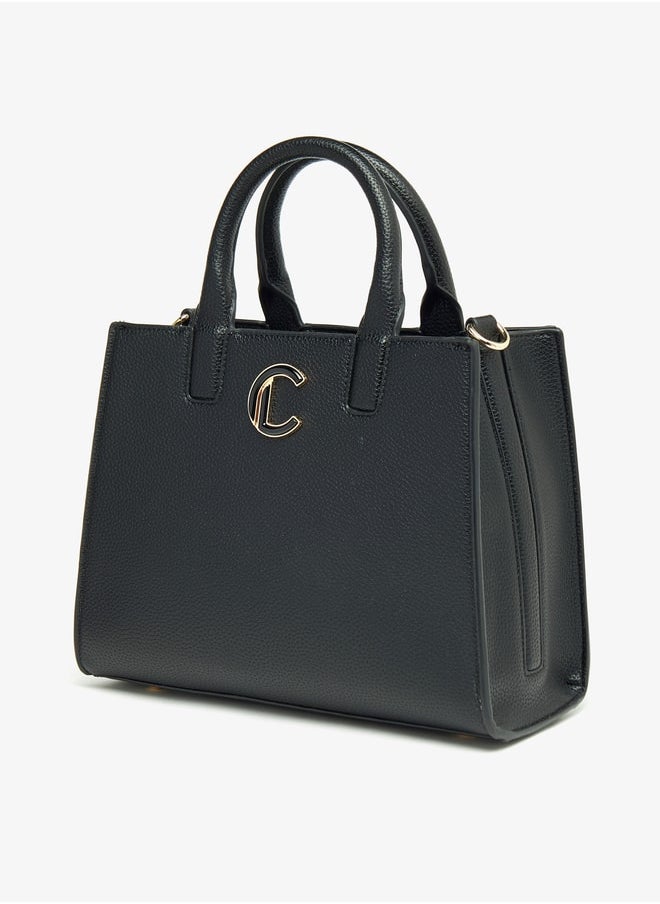 Le Confort Women Textured Tote Bag with Zip Closure and Handles  - Image 3
