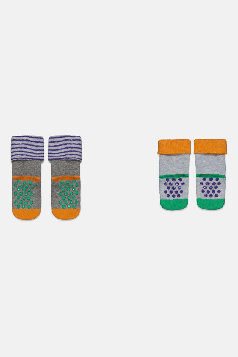 Lefties Toddlers Boy 2 Pair Graphic Print Socks, Multicolor - Image 2