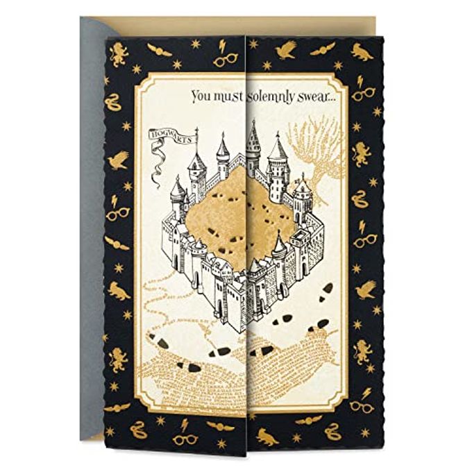 Hallmark Harry Potter Birthday Card (Marauder's Map) - Image 1
