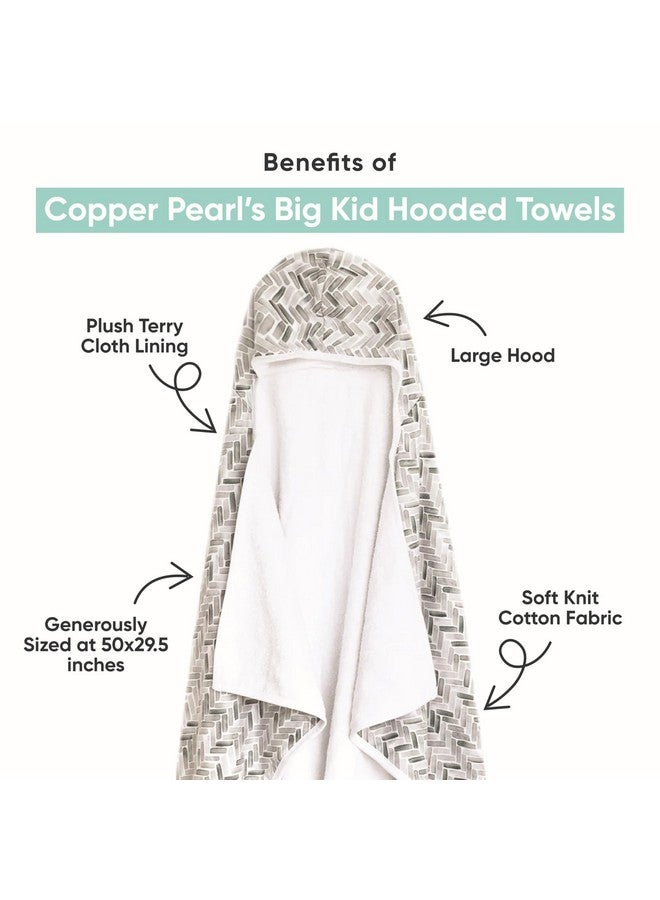 Copper Pearl Hooded Bath Towels Premium Knit/Terry Cloth Toddler Towels with Hood, Pockets, and Cool Designs - Great to Gift and Make Bath Time Fun - Big Kids Hooded Towel, Goosie - Image 2
