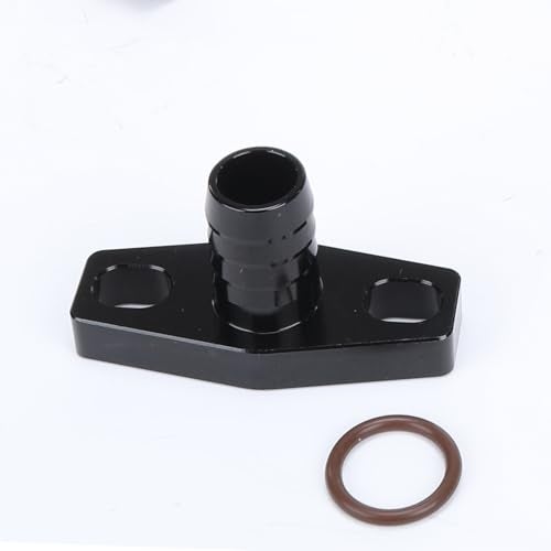 AC PERFORMANCE Aluminium Turbo Drain Flange Fitting 58 Barb Male 38mm Fit for GTX G Series Black - Image 1