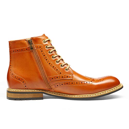 Bruno Marc Men's Dress Ankle Motorcycle Boots,Size 11,Brown,BERGEN-01 - Image 3
