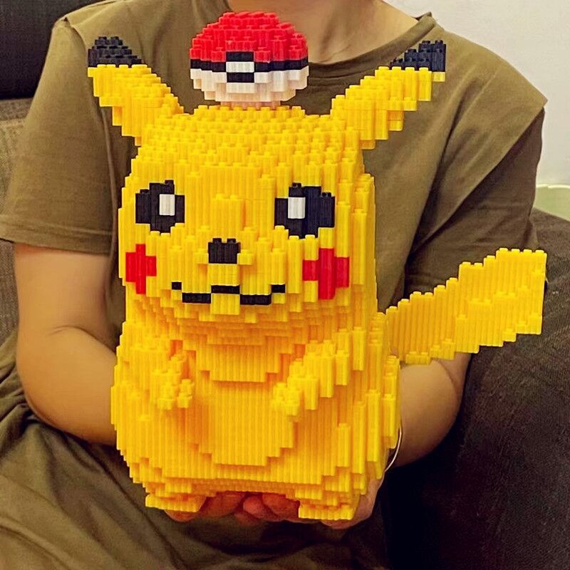 Cls Chaole Sen Super Large Pikachu Small Particle Nezha Children's Building Block Toy Boys and Girls Birthday Gift - Image 2