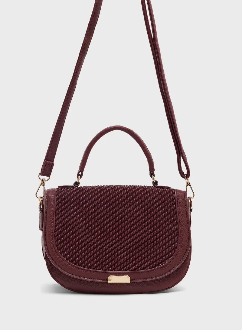جينجر Textured Shoulder Bag