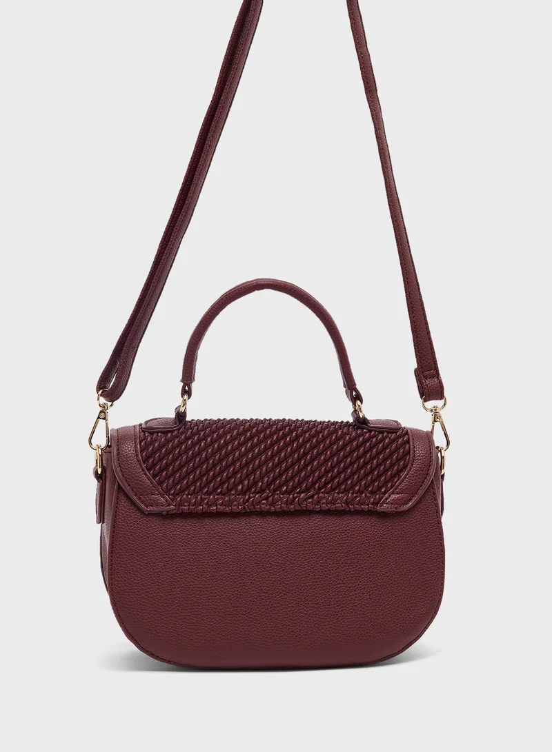 جينجر Textured Shoulder Bag