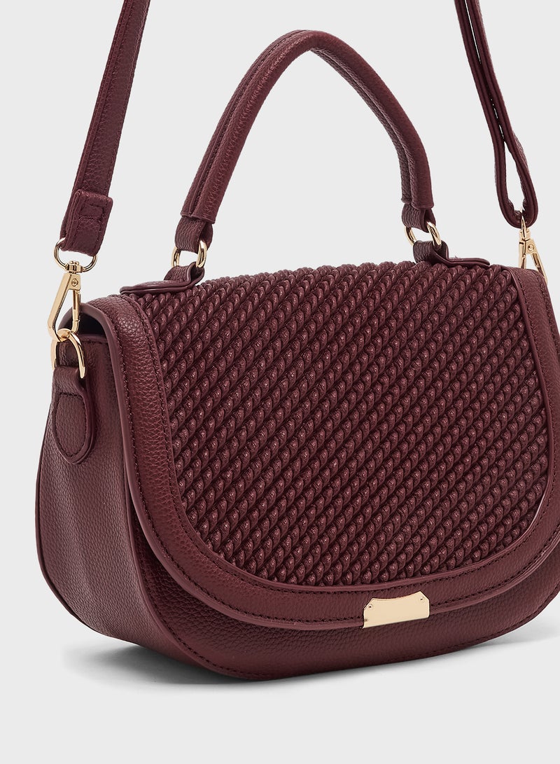 Ginger Textured Shoulder Bag  - Image 4
