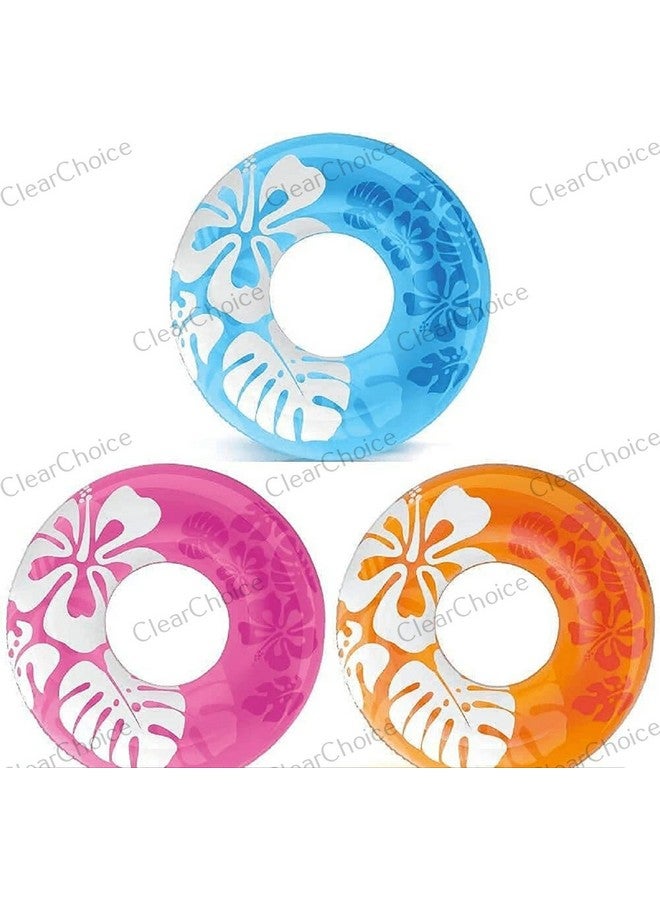 ClearChoice:- Adult Printed Swim Ring Inflatable Tube Ring Fruit & Printed Swimming Ring(9 + Years Up)(Size - 36''inch)(Multi Color)(1 PIS) - Image 2