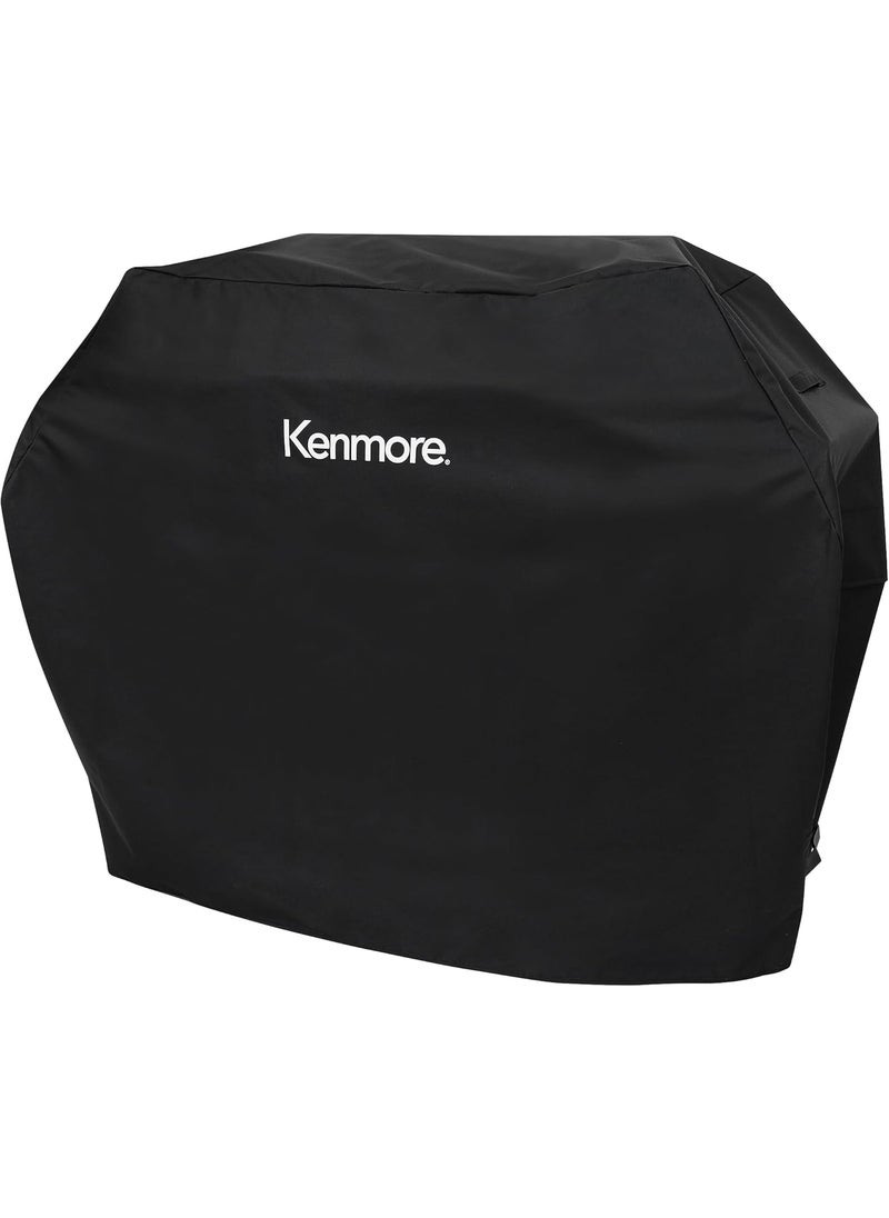 Kenmore Kenmore 56Inch HeavyDuty Grill Cover for Outdoor BBQ Propane Gas Grills WeatherResistant UV and FadeResistant Universal Fit Cover for 4Burner Gas Grills Black  - Image 3