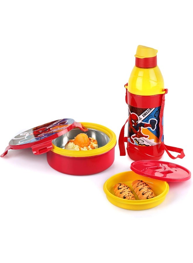 CELLO Tiffy Spiderman Gift Set Insulated Lunch Box & Water Bottle for Kids - Image 1