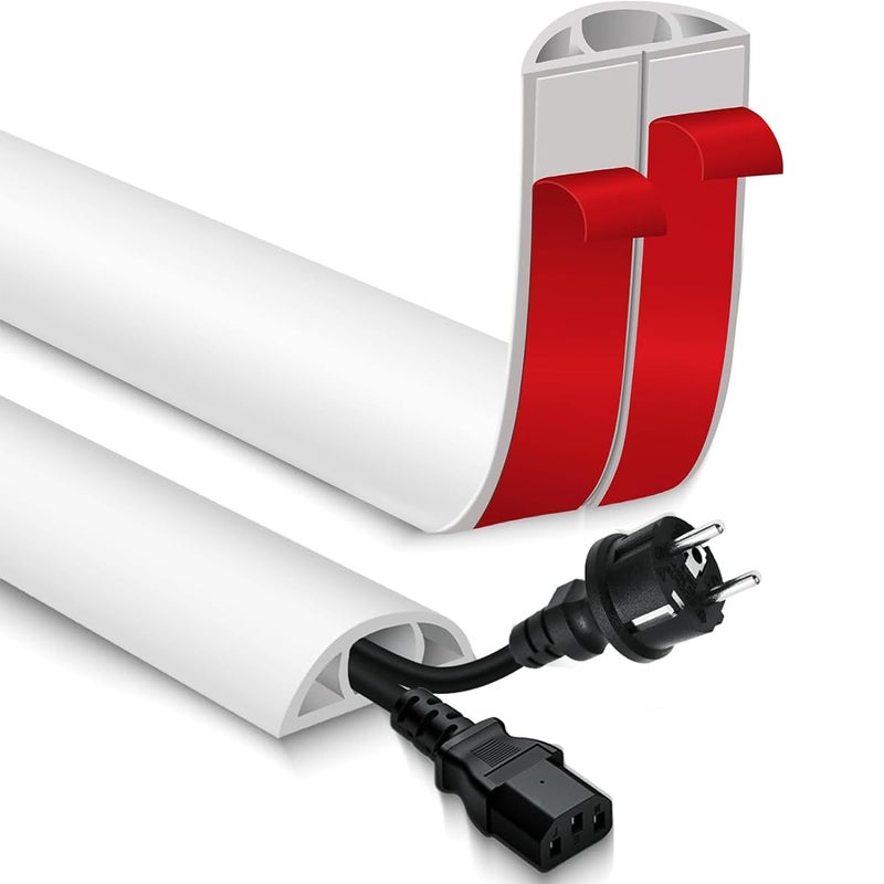 Serplex PVC Cord Cover 66ft Self Adhesive Floor Cord Hider Wall Wire Holder Hider Cuttable Soft PVC Floor Cord Hider Flexible Wire Cover Reuseable Cord Cover Cord Guider - Image 1