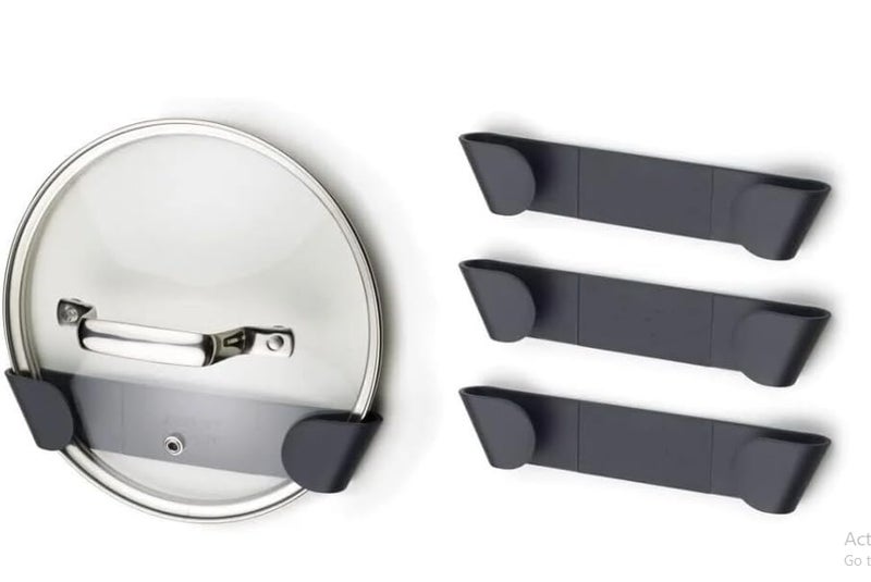 CERO 3D Printed Cabinet Door Organizer Organized storage for pan lids Black PLA Plastic - Image 2