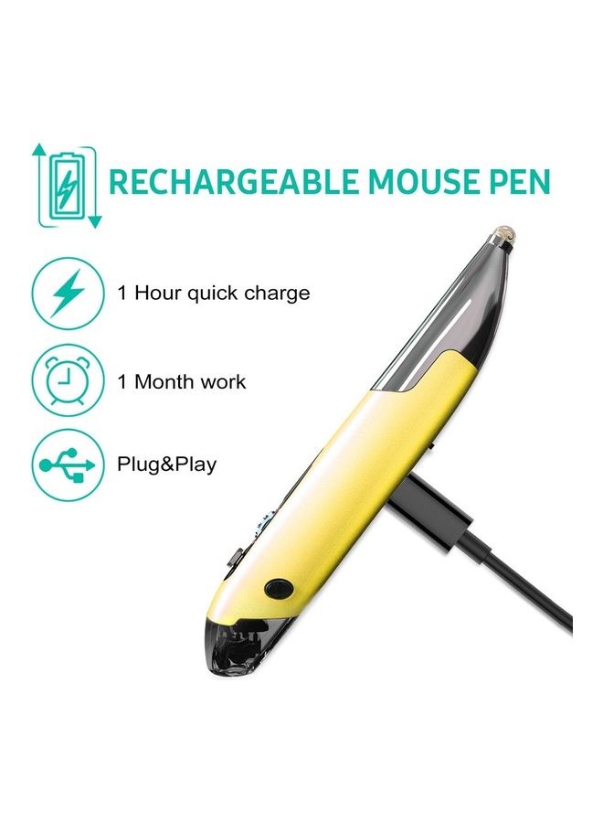 NIBEMINENT 2.4GHz Optical Pen Mouse Yellow  - Image 2