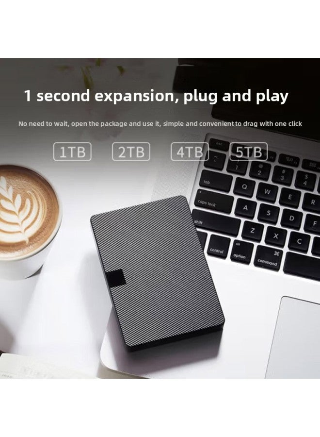 Dedicated Expansion Of External Mobile Hard Disk USB3.0 2TB/4t/8TB/16TB Portable Mobile Hard Disk-Capacity:Standard Edition -500-Interface:YD0025-2 Black - Image 2