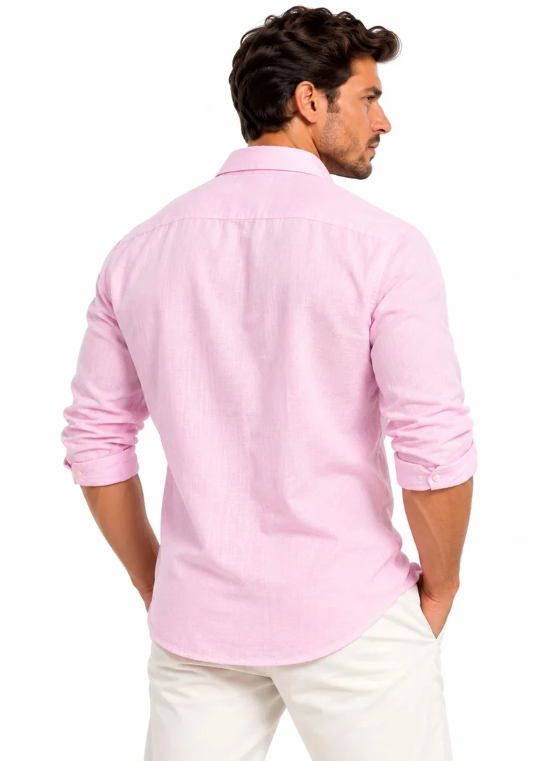 Thugfit PREMIUM PURE LINEN SHIRT PINK