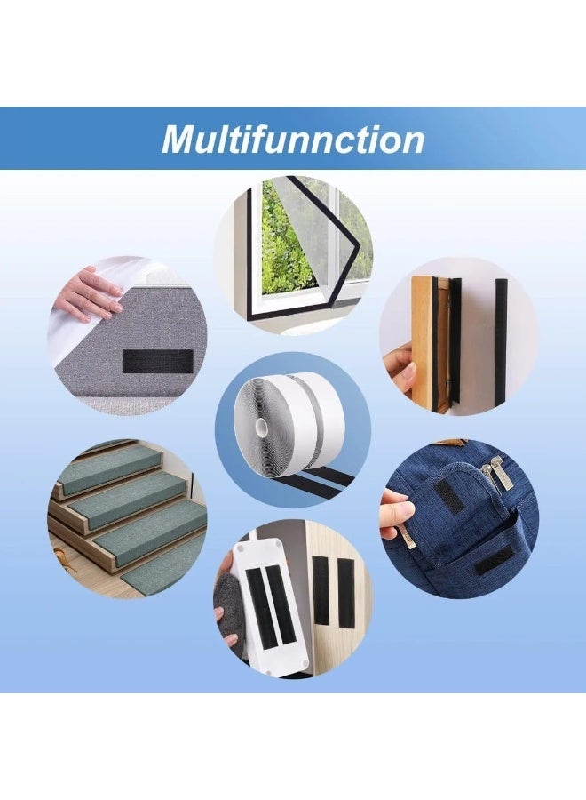 Velcro Tape Adhesive Tape Roll | 1 Inch x 2 Meter Nylon Double Sided Tape | Strong Self-Adhesive Fabric tape for Home, Office, Crafting, Indoor & Outdoor Use - Image 4