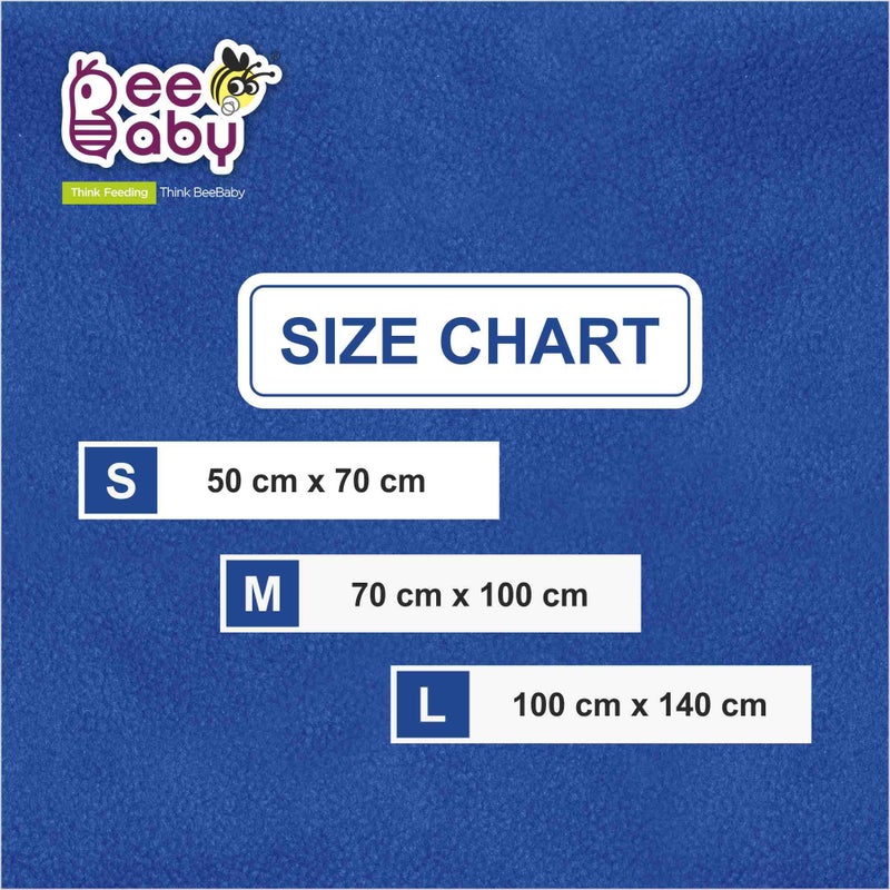 BeeBaby Waterproof Ultra Dry Sheets for Baby | Anti-Piling Soft Fleece Baby Bed Protector, Highly Absorbent, Washable, & Reusable |Quick Dry Sheets for Baby. (Large, Dark Blue)(100 x 140 cm) - Image 5