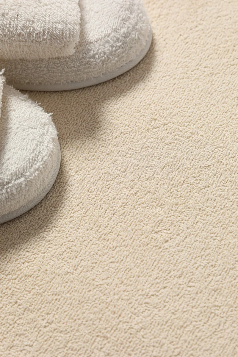 فافورا Egebella Lacy Luxury Anti-Slip Base 2-Piece Bath Mat Set - Beige