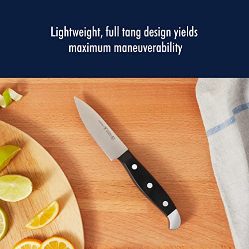 HENCKELS Statement Razor-Sharp 3-inch Compact Chef Knife, German Engineered Informed by 100+ Years of Mastery, Black/Stainless Steel - Image 5