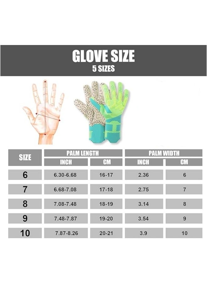 Generic Goalkeeper Gloves Football Gloves Goalie Gloves,Offers All-round Protection,Goalkeeping Gloves with Breathable and Non-slip Benefits,Size 6/7/8/9/10  - Image 2