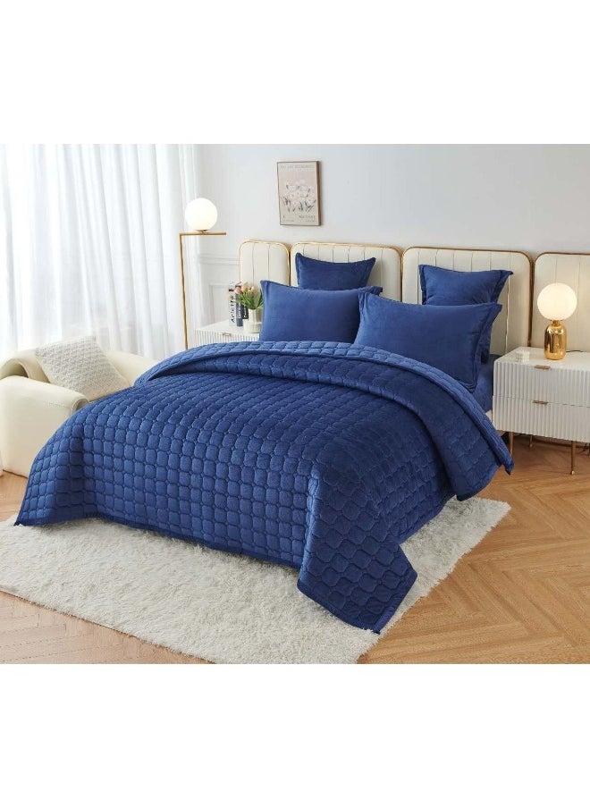سمارت هوم طقم لحاف مضغوط مفرش مكون من 6 قطع , لحاف 6 قطع , مخمل 100% طقم سرير مقاس250 في 230 سم  - Image 1
