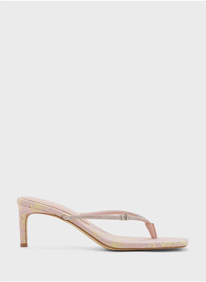 GUESS Single Strap Mid Heel  Sandals