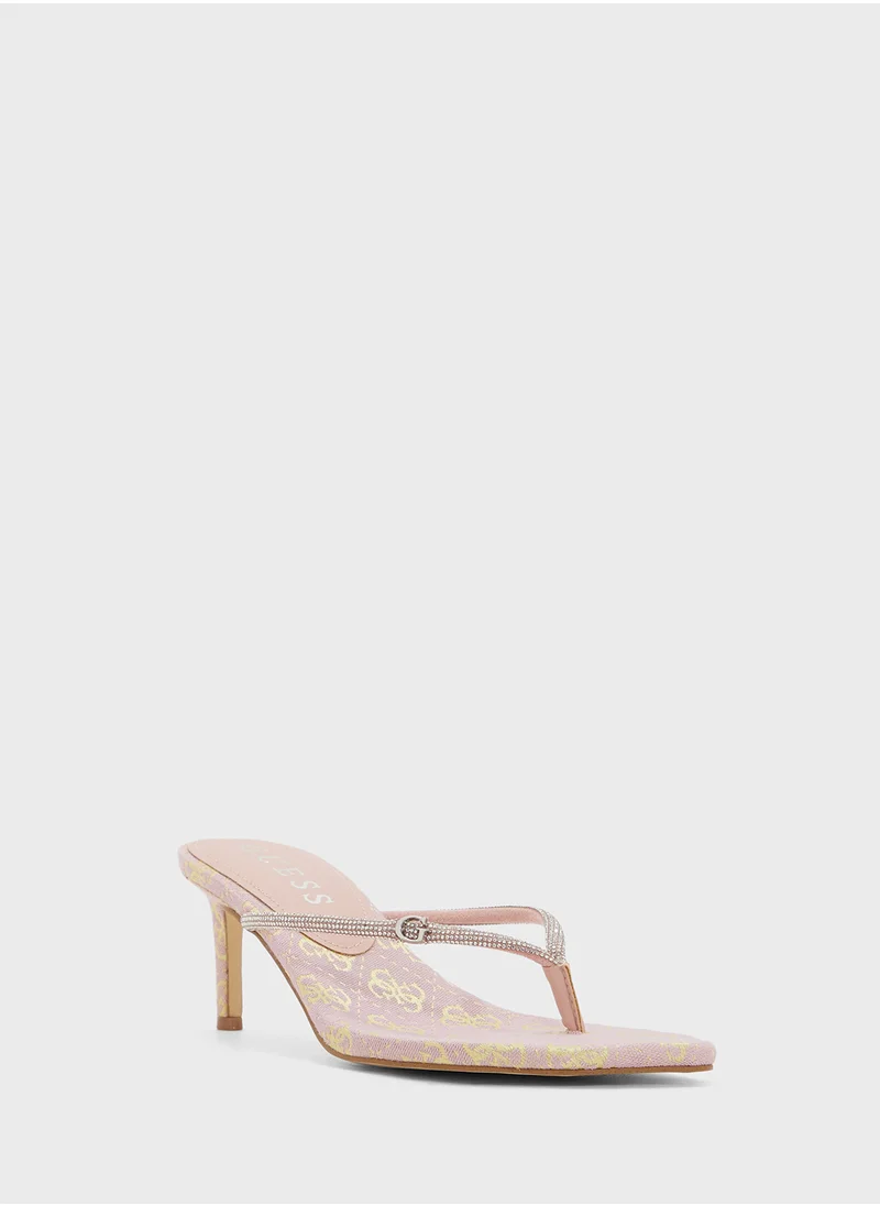 GUESS Single Strap Mid Heel  Sandals