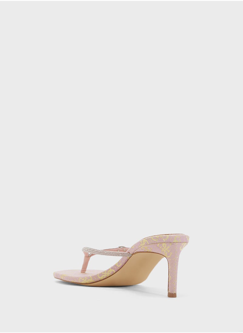 GUESS Single Strap Mid Heel  Sandals  - Image 3
