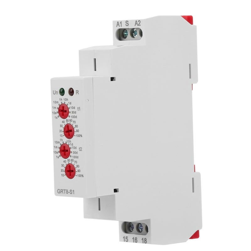 GEYA Cycle Timer Relay: 35mm DIN Rail Mountable, Separate Delay ON/OFF Settings, Super Wide 0.1s-100days Range - LED Status Indicators, Mode Switchable for Electric Circuit Control - Image 3