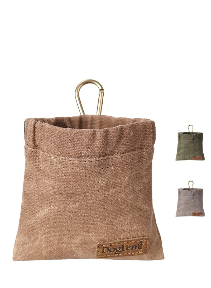 Dog Treat Pouch, Portable Stylish Puppy Dog Training Treat Bag, Hand Free Dog Walking Bag, Auto Closing Pet Feed Snack Reward Pocket, Dog Food Dispenser for Pet Puppy Travel or Outdoor Use - Image 1