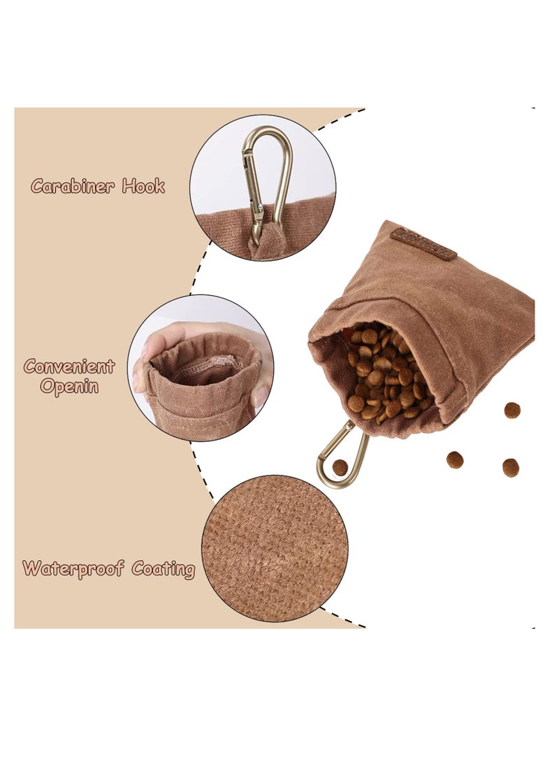 Dog Treat Pouch, Portable Stylish Puppy Dog Training Treat Bag, Hand Free Dog Walking Bag, Auto Closing Pet Feed Snack Reward Pocket, Dog Food Dispenser for Pet Puppy Travel or Outdoor Use - Image 2