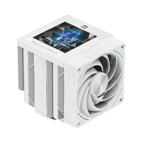 Thermalright Phantom Spirit 120 Vision Snow CPU Air Cooler, Twin Tower Radiator 2150RPM Speed,480x480 Resolving Power IPS Screen with 3.95in,Computer Cooler for Intel lga1851/1700/115x,AM4/AM5 - Image 1