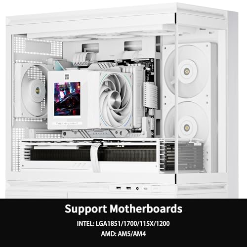 Thermalright Phantom Spirit 120 Vision Snow CPU Air Cooler, Twin Tower Radiator 2150RPM Speed,480x480 Resolving Power IPS Screen with 3.95in,Computer Cooler for Intel lga1851/1700/115x,AM4/AM5 - Image 5