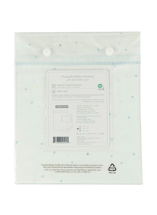 Bumble & Bird Bumble & Bird - Lullaby Starlight Baby Bedding Set For Moses Basket - 3pcs - Blue  - Image 5