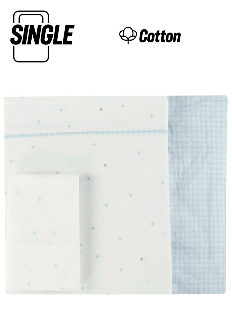Bumble & Bird Bumble & Bird - Lullaby Starlight Baby Bedding Set For Moses Basket - 3pcs - Blue  - Image 1