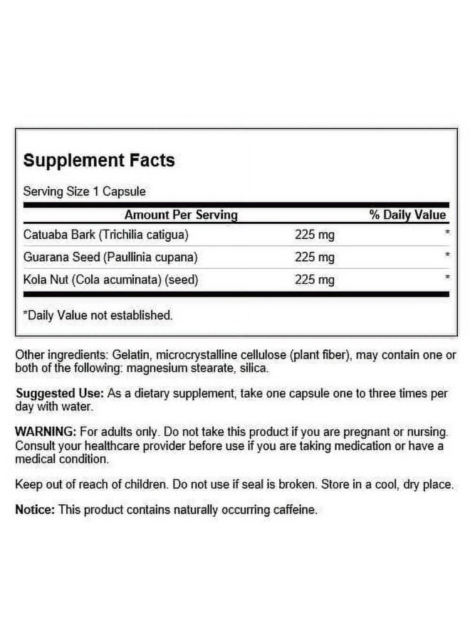 Swanson Full Spectrum Kola Nut Catuaba and Guarana 90 Capsules - Image 3