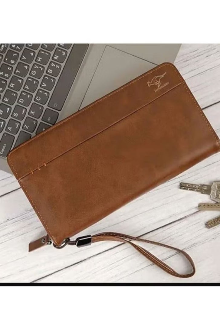 محفظة كانجروا - بجراب خارجي للموبايل - لون هافان - Image 1