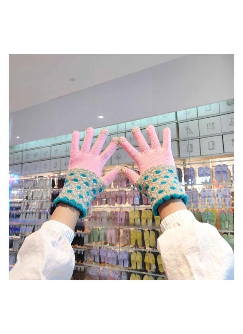 Loquat - Solid Knit Gloves - Image 1