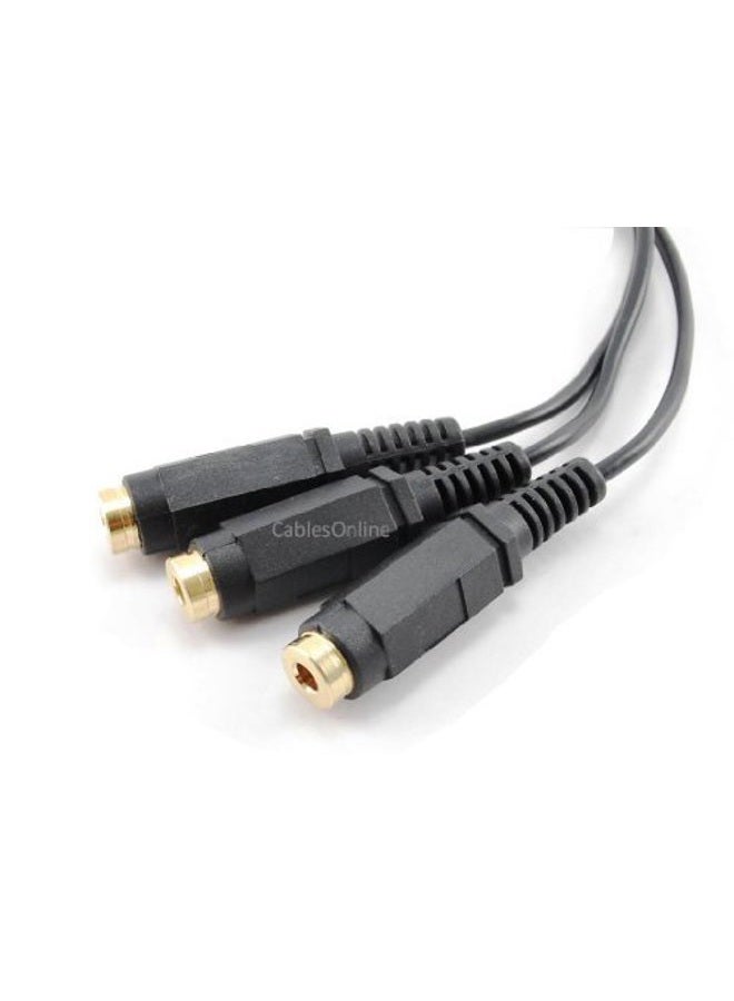 CablesOnline كابلات أونلاين موصل TRS ذكر 3.5 مم (1/8") إلى 3x موصل ستيريو أنثوي مقسم، (AV-Y01F3) - Image 3