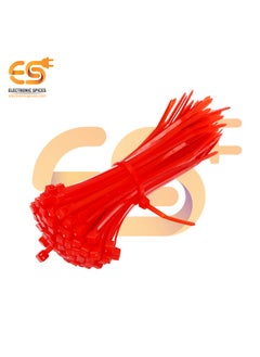 Electronicspices Electronic Spices 25mm X 150mm Red Color Multipurpose Self Locking Nylon 66 Industrial Grade Cable Tie Pack of 500pcs  - Image 4