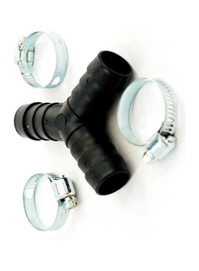 erorex 2Pcs Appliance Accessories Washing Machine Dishwasher Drain Hose Y Piece Joiner Clothes Washer Replacement Hoses Black - Image 5