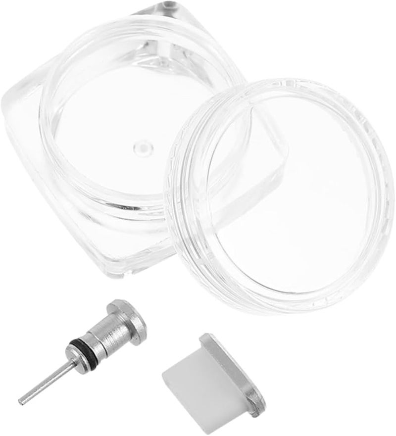 2Pcs Silver Charging Port Dust Plugs Protectors Prevent Dust Dirt and Liquid Entry - Image 2