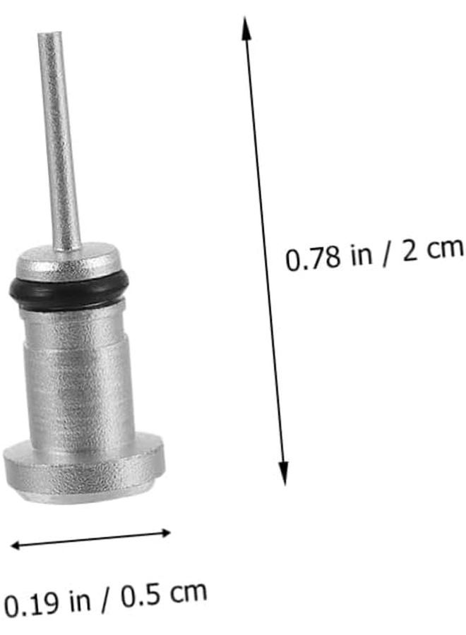 2Pcs Silver Charging Port Dust Plugs Protectors Prevent Dust Dirt and Liquid Entry - Image 4