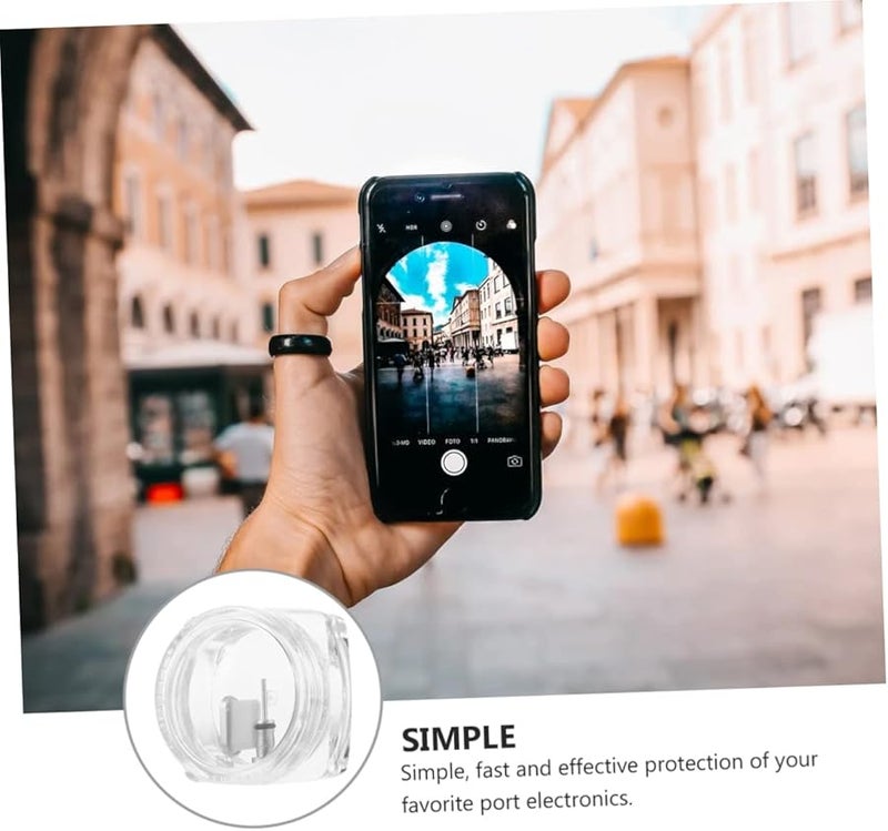 2Pcs Silver Charging Port Dust Plugs Protectors Prevent Dust Dirt and Liquid Entry - Image 3