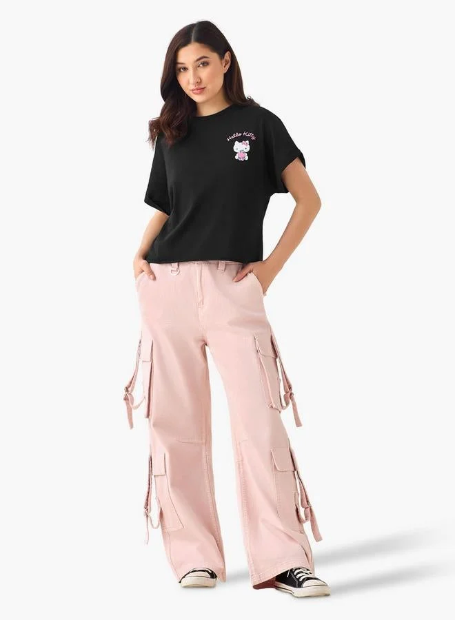 اس بي كاركترز T-shirt with Hello Kitty Print